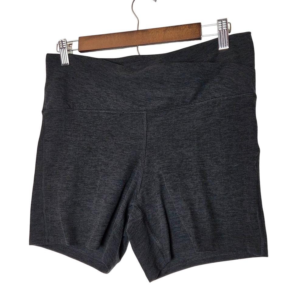 Athletic Works‎ dark gray soft yoga shorts crossover front size large